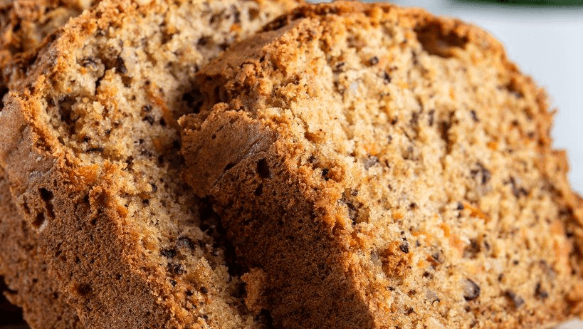 Carrot walnut cake with cinnamon