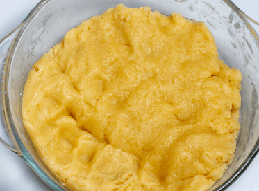 Soft dough prepared for savory sesame cookies